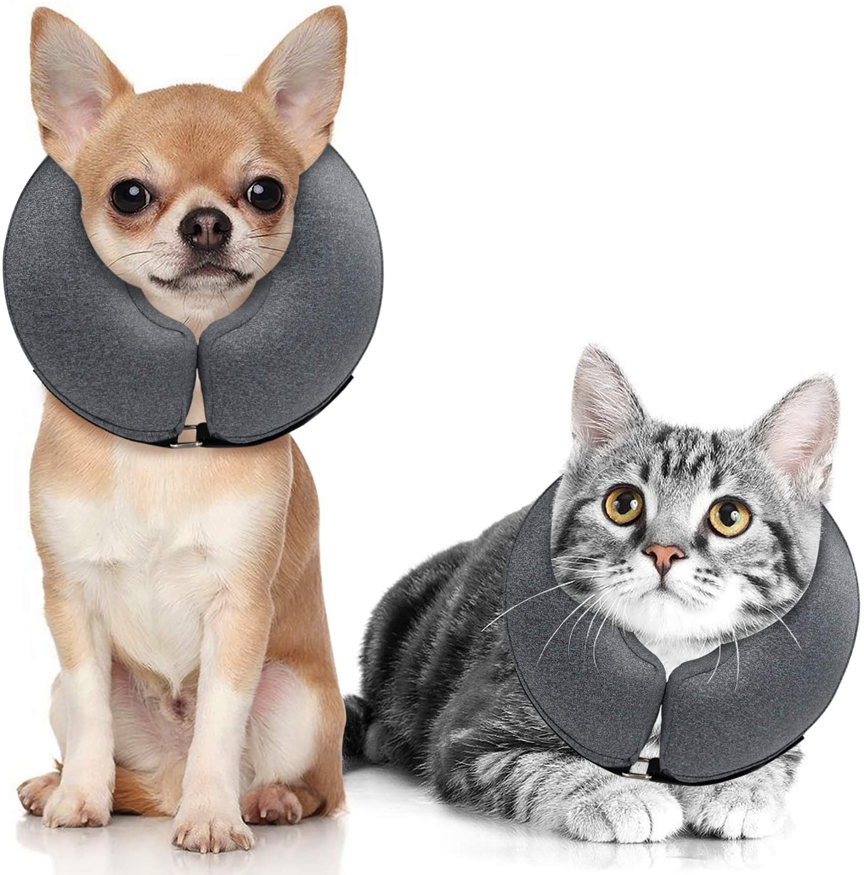 MIDOG Pet Inflatable Collar for After Surgery,Soft Protective Recovery Collar Large Dog Cone for Dogs to Prevent from Touching Stitches, Wounds and Rashes
