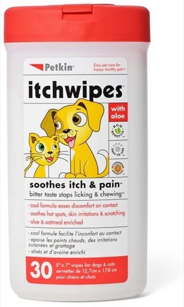 Petkin Itch Wipes 30 count