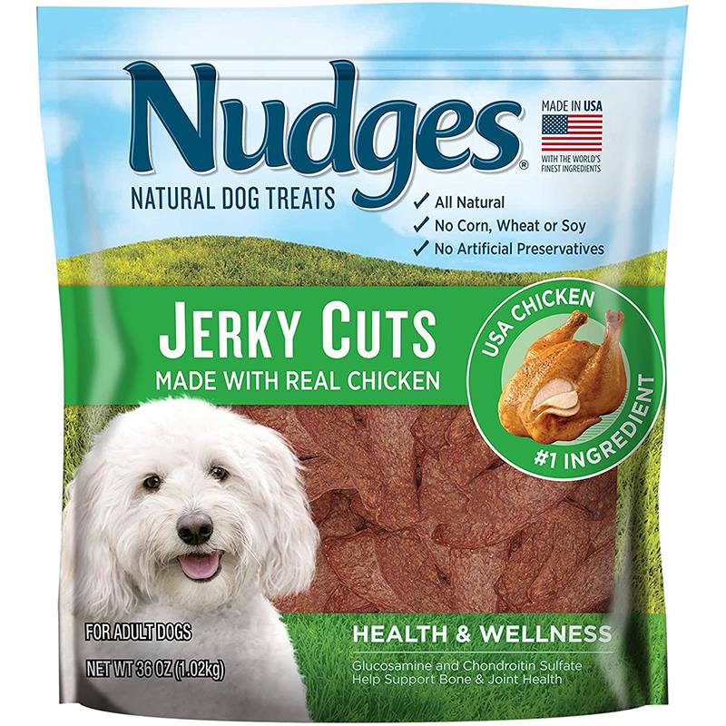 Nudges Health & Wellness Chicken Jerky Cuts Dog Treats 36 oz