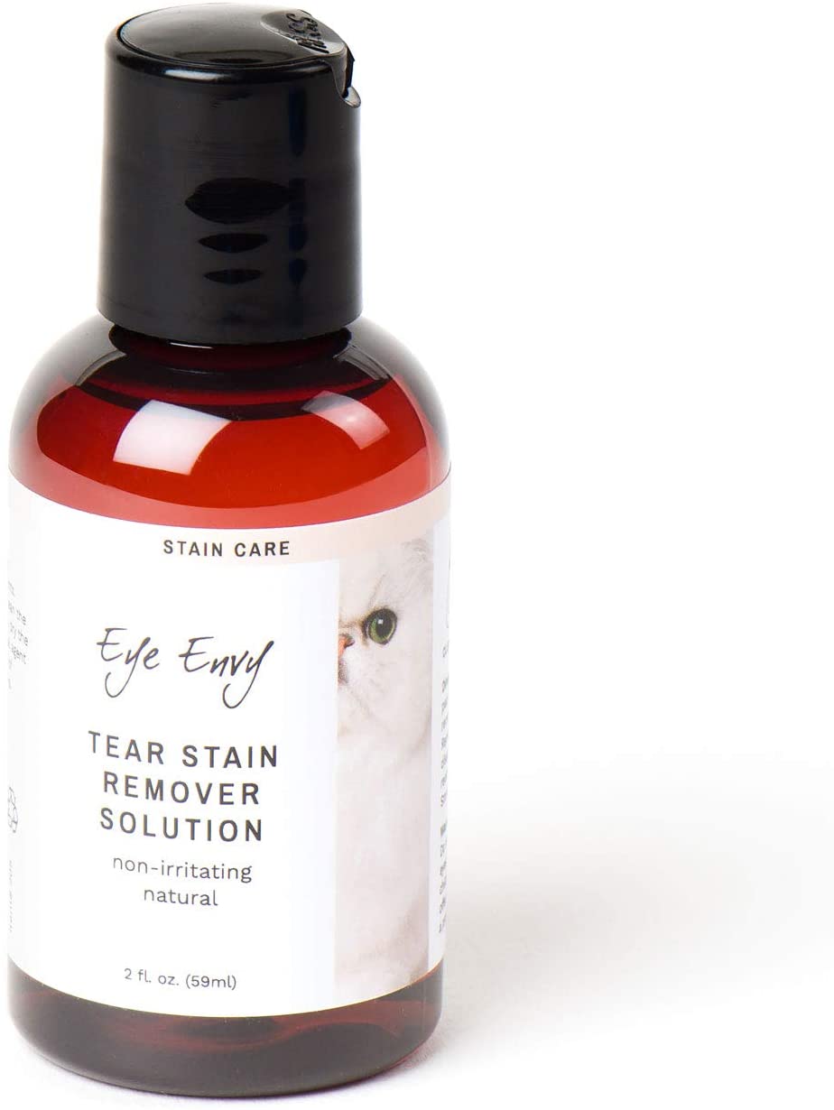 Eye Envy Tear Stain Remover Solution for Cats|100% Natural and Safe|Recommended by Breeders/vets/cat fanciers/Groomers|Contains colloidal Silver|Remove Stains from Fur on Persians and Exotics