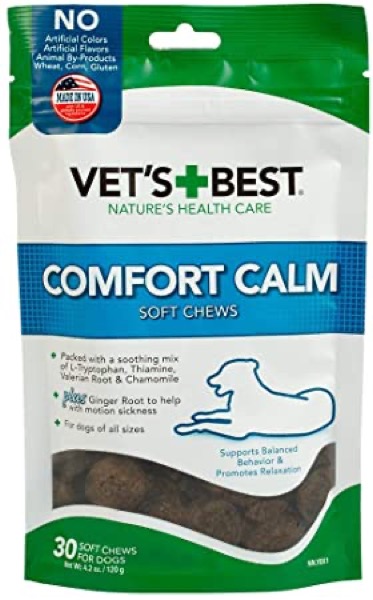 Vet's Best Comfort Calm Calming Soft Chews Dog Supplements | Dog Calming Aid Supports Dog Balances Behavior | Promotes Relaxation