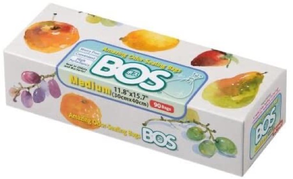 BOS Amazing Odor Sealing Disposable Bags for Diapers, Food Waste, Pet Waste or any Sanitary Product Disposal -Durable and Unscented (90Bags) [Size:M, Color:White]