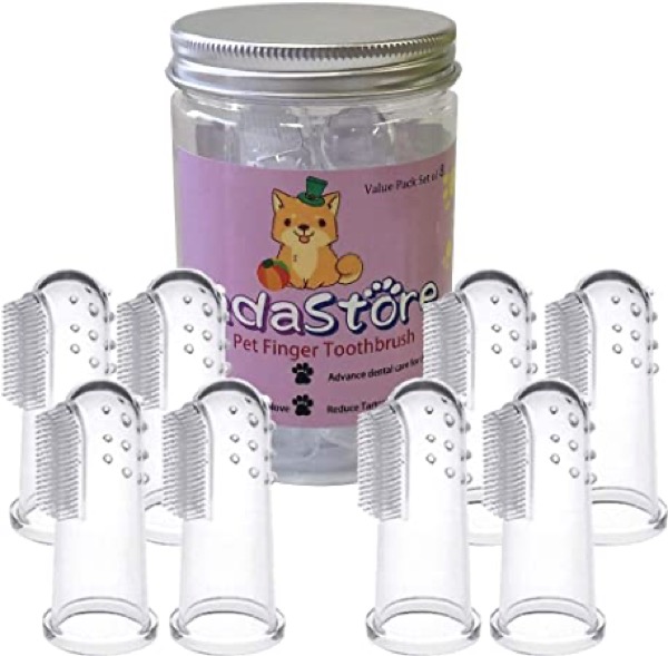 FadaStore Pet Finger Toothbrush for Dogs & Cats$9.99$6.49, Professional Dog Toothbrush & Cat Toothbrush Combo Set of 8, Dental Hygiene for Pets