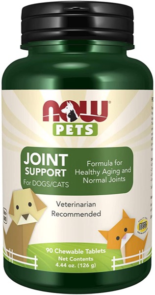 NOW Pet Health, Joint Support Supplement, Formulated for Cats & Dogs, NASC Certified, 90 Chewables Tablets