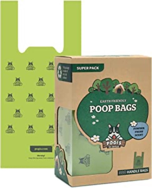 Pogi's Poop Bags with Easy-Tie Handles - Completely Leak-Proof Poop Bags for Dogs and Cat Scoops