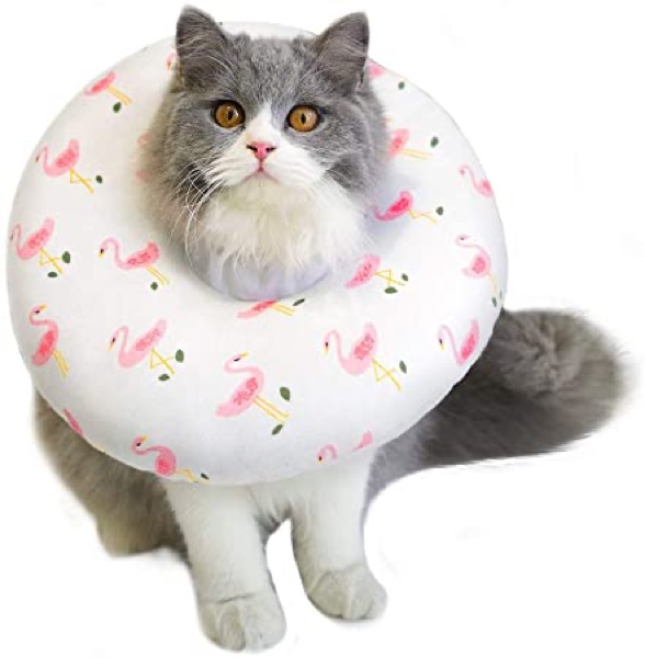 Petseek Cat Cone Adjustable Recovery Collar Soft After Surgery for Cats Small Dogs Wound Healing Protective E Collar Elizabethan Collars