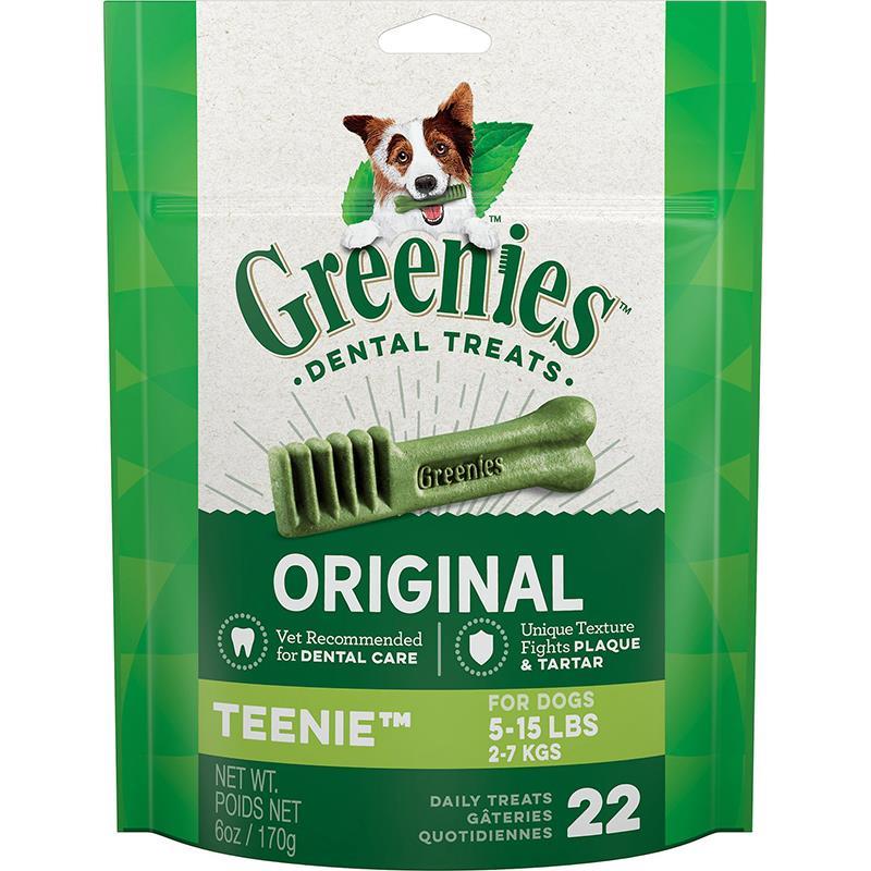 Greenies Original Teenie Dental Dog Treats 5-15 lbs 22 Count