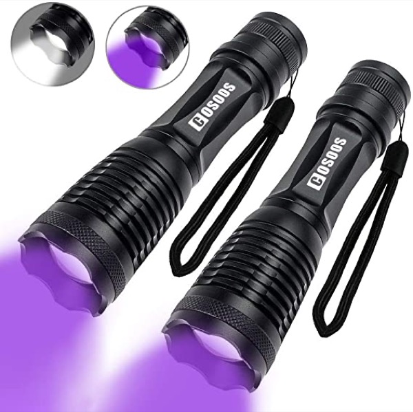 UV Flashlight Black Light, COSOOS 2 in 1 White Light & 395nm BlackLight, Pet Urine Detector for Dog/Cat Urine, Dry Stains, Scorpion.(Holster Included)