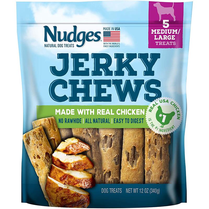 Nudges Chicken Jerky Chews for Medium & Large Dogs 12 oz