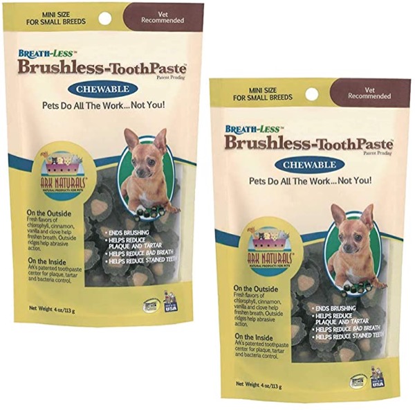 ARK NATURALS Products for Dogs Breathless Chewable Brushless Toothpaste, Mini, 8-Ounce