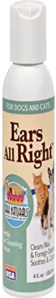 Ark Naturals Ears All Right, Gentle Ear Cleaning Lotion for All Pets - 4 fl oz