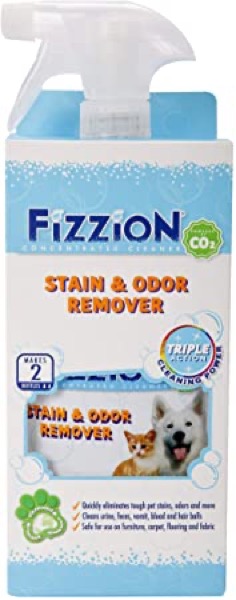 Fizzion Pet Stain & Odor Remover 23oz Empty Spray Bottle 2 Refills (Makes 46oz)