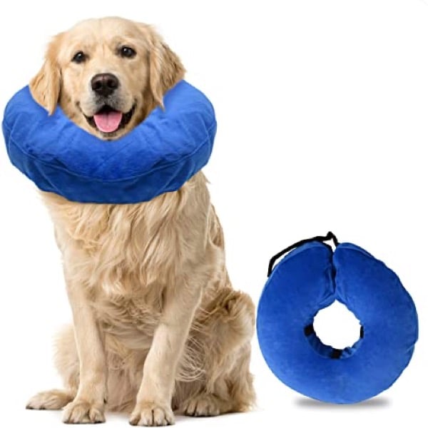 Laboratory 29 Inflatable Dog Collar, Dog Surgery Recovery Collar Soft Cone for Dogs and Cats Washable Bite and Scratch Resistant