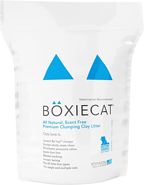 Boxiecat Premium Clumping Cat Litter - Scent Free - Clay Formula - Ultra Clean Litter Box, Longer Lasting Odor Control, Hard Clumping Litter, 99.9% Dust Free