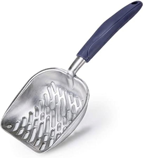 CO-Z Cat Litter Scoop Solid Aluminum Alloy Sifter Deep Shovel with Flexible Long Handle