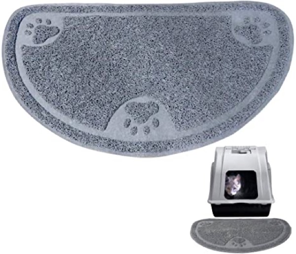 Evelots Cat Litter Trap/Feeding Mat-Catch Litter/Food-NO Mess-Non Skid-Spongy