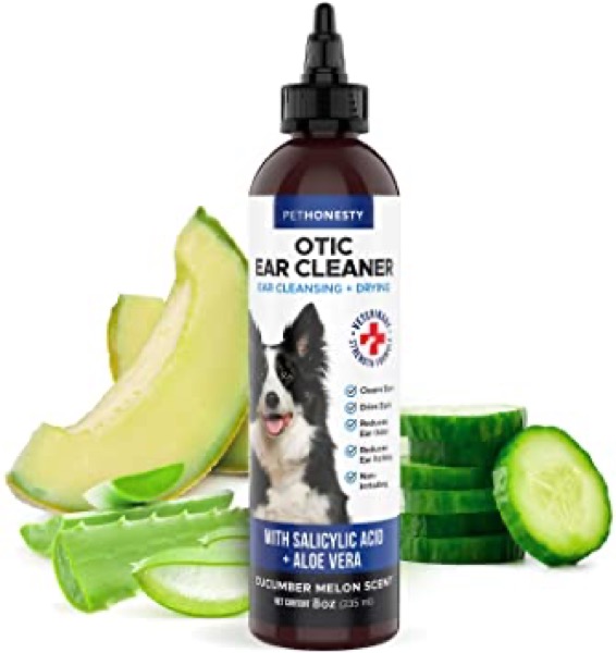 PetHonesty Dog Ear Cleaner & Ear Infection Treatment - Advanced Solution Reducing Itching Redness, Odor, Irritation & Inflammation - 8 oz.