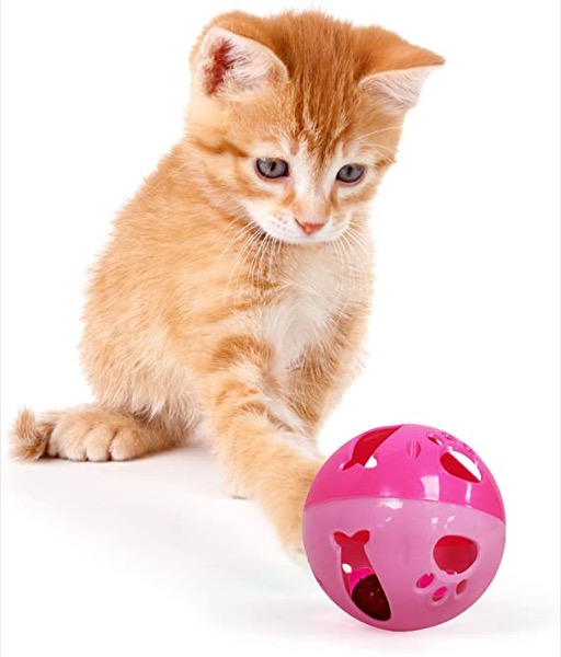 Pets First CAT TOYS Interactive Toys For Cats. Cat Ball Bell Toy|Electric Smart Spinning Feather Cat Toy|Punching Ball Scratching Cat Board| Cat Scratcher Spinning Mouse Toy Exercise for Cats/Kitten