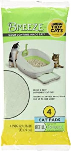 Breeze Tidy Cat Litter Pads 16.9 inchesx11.4 inches - 2 Pack of 4 Pads (2-Pack)