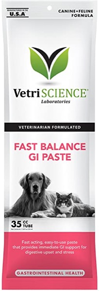 VetriScience Laboratories - Fast Balance Gi Paste, Fast Acting Gastro Intestinal Support for Cats & Dogs, 35cc Tube