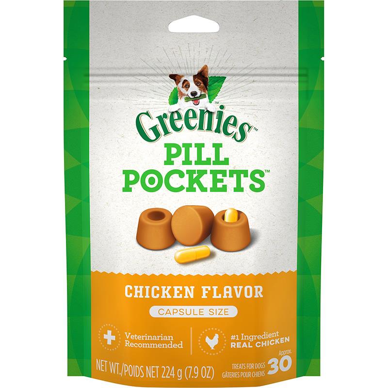 Greenies Pill Pockets Canine Chicken Flavor Dog Treats 30 Count