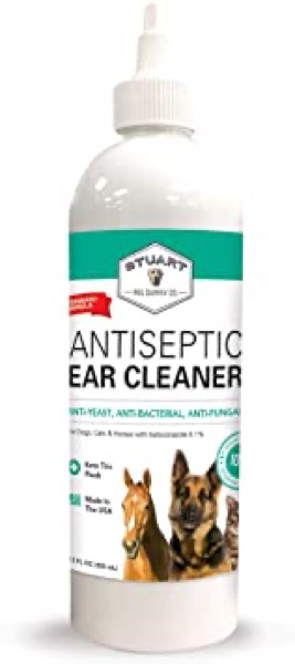 Stuart Pet Supply Co. Antiseptic Dog Ear Infection Treatment -Veterinary Formulated-Veterinary Recommended for Head Shaking, Itching, Discharge & Smelly Ears 100% Guaranteed 8oz. & 12oz.