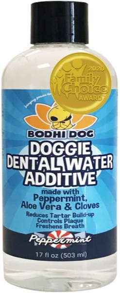 New Peppermint Fresh Breath Dental Water Additive for Dogs and Pets | Teeth, Breath, and Healthy Gums | Best for Tartar Cleaning, Plaque Remover & Fresh Drinking Oral Care Cleaner No Brush Required