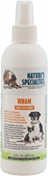 Nature's Specialties WHAM Anit-itch Spray for Dogs Cats, Non-Toxic Biodegradeable