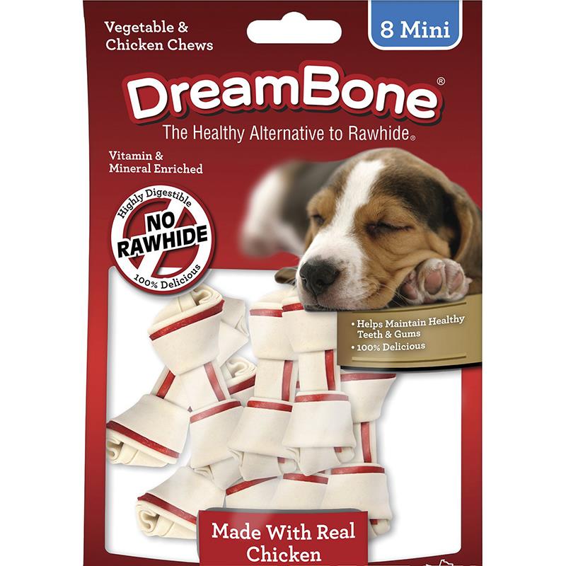 DreamBone Mini Chicken Chew Bones Dog Treats 8 Count