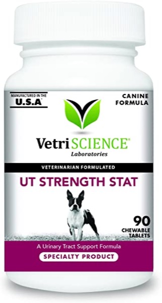 VetriScience Laboratories - UT Strength STAT for Dogs, Urinary Tract Support Supplement for Dogs, 90 Chewable Tablets