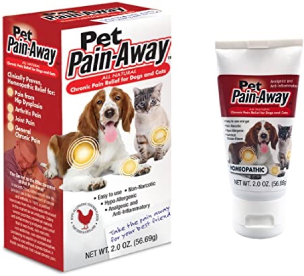 Pet Pain Away - All Natural Homeopathic Hip and Joint Supplement for Dogs and Cats, Chronic and Arthritis Pain Relief, Made in USA