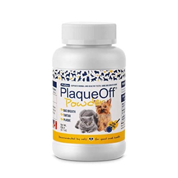 ProDenPlaqueOff Powder  Supports Normal, Healthy Teeth, Gums, and Breath Odor in Pets  60 g