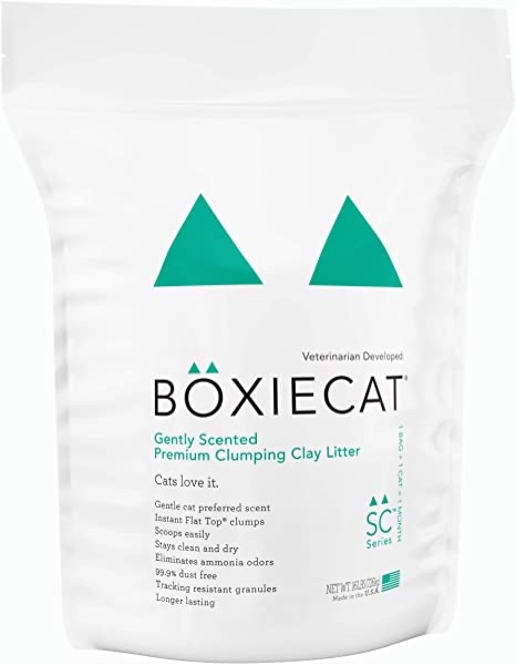 Boxiecat Gently Scented Premium Clumping Cat Litter - Clay Formula - Ultra Clean Litter Box, Longer Lasting Odor Control, Hard Clumping Litter, 99.9% Dust Free