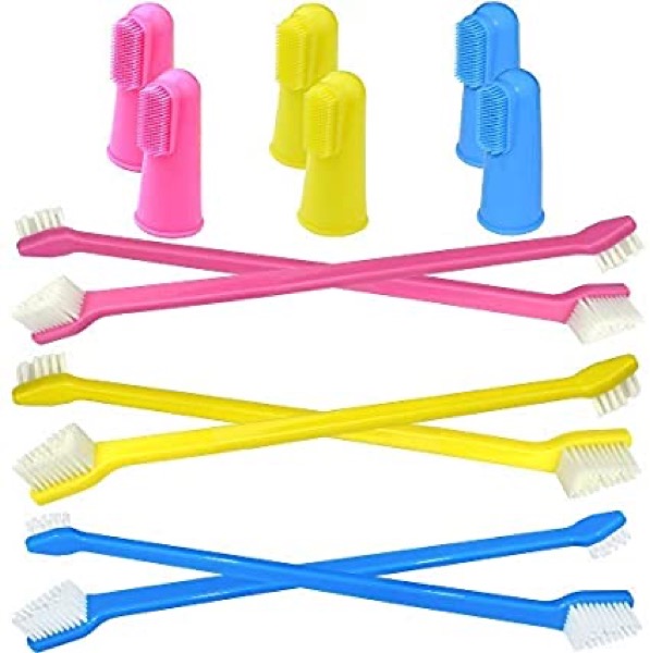 RosyLife Pet Dog Soft Toothbrush Dog Toothbrush Finger Toothbrush pet Toothbrush Small to Large Dogs