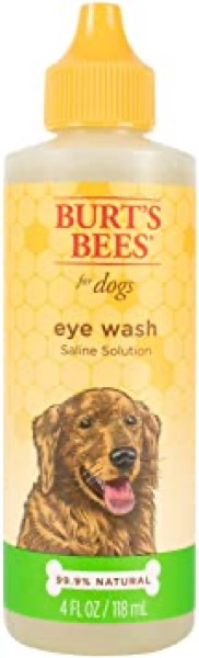Burt's Bees for Pets Dogs Natural Eye Wash with Saline Solution | Eye Wash Drops for Dogs Or Puppies, 4oz (FF4934)