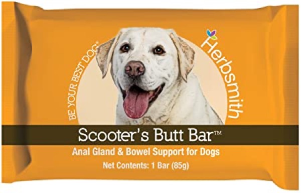 Herbsmith Scooters Butt Bars - Anal Gland and Bowel Support with Pumpkin Fiber for Dogs- Digestive Aid for Dogs - Dog Fiber Bars
