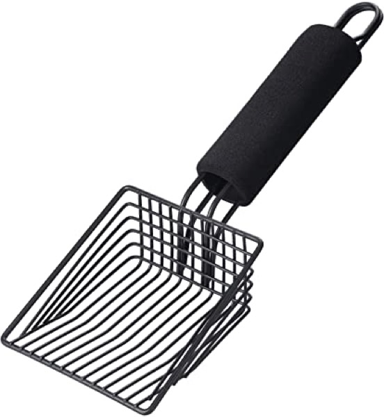 BasicForm Metal Cat Litter Scoop - Fast Sifting Deep Shovel with Comfy Handle, Designed for Multi-Cat Owners