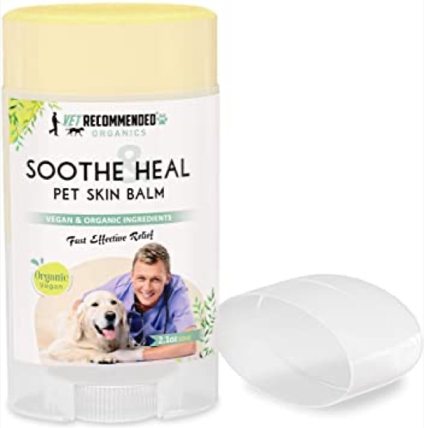 Organic Soothe & Heal Balm for Dogs - Vegan Ingredients to Relieve Skin Irritations Fast. Natural Hot Spot Treatment for Dry Itchy Skin. For All Skin, Snout and Paws. (USA Made - 2.1oz - 62ml)