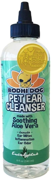 Bodhi Dog Ear Cleaner Solution for Dogs and Cats | Alcohol-Free or Aloe Vera Cleaning Treatment for Ear Mite Infection and Yeast Treatment | Gentle Cleanser for Ears | 1 Bottle 8oz (240ml)