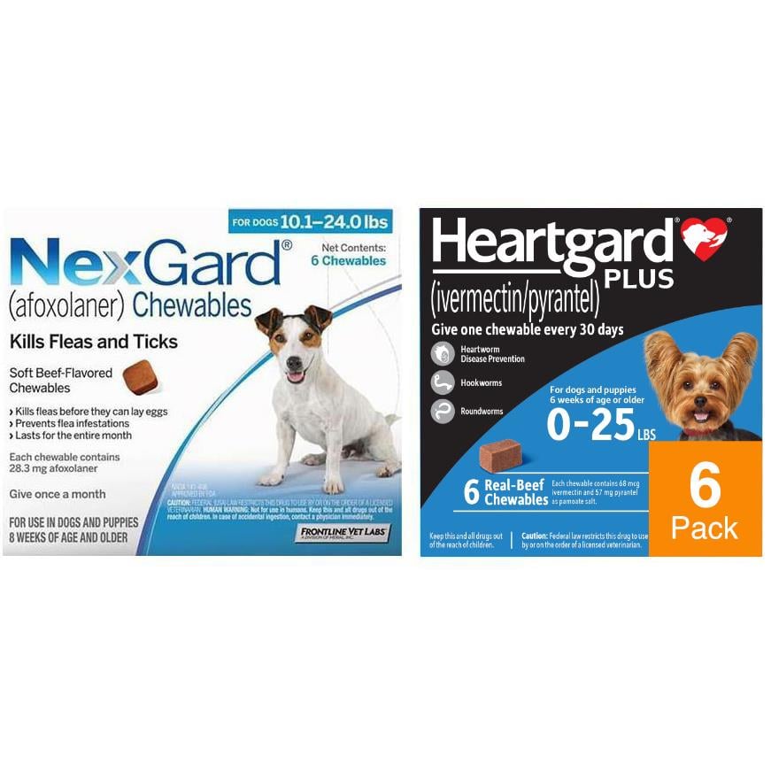 NexGard & Heartgard (Blue) Combo Dogs 10-24 lbs (4-10 kg) - 6 pack