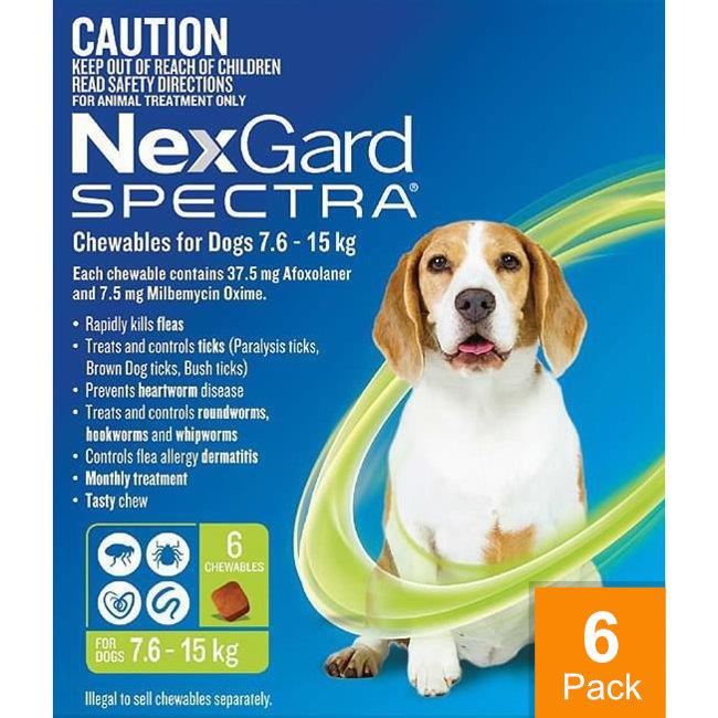 Nexgard Spectra Medium 16 - 33 lbs (7.5 - 15 kg) - 6 pack