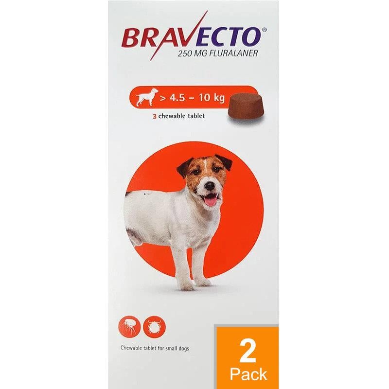 Bravecto Chews For Dogs 9.9-22 lbs (4.5-10 kg) - 2 Chews