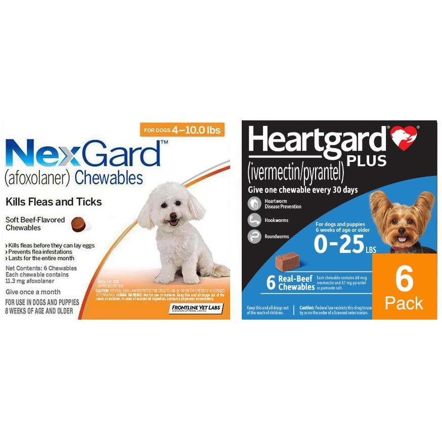 NexGard & Heartgard (Blue) Combo Dogs 4-10 lbs (2-4kg) - 6pk