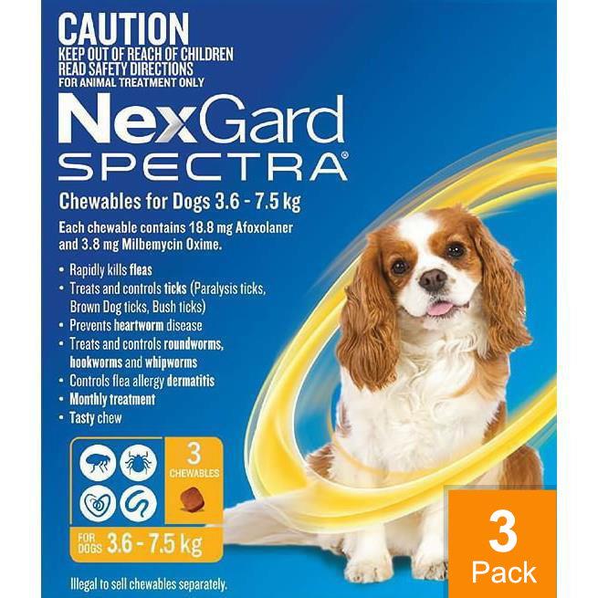 Nexgard Spectra Small 8 - 16 lbs (3.5 - 7.5 kg) - 3 pack