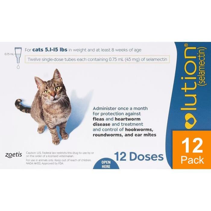 Revolution For Cats 5.1-15.5lbs (2.6-7.5kg) - 12 Pack