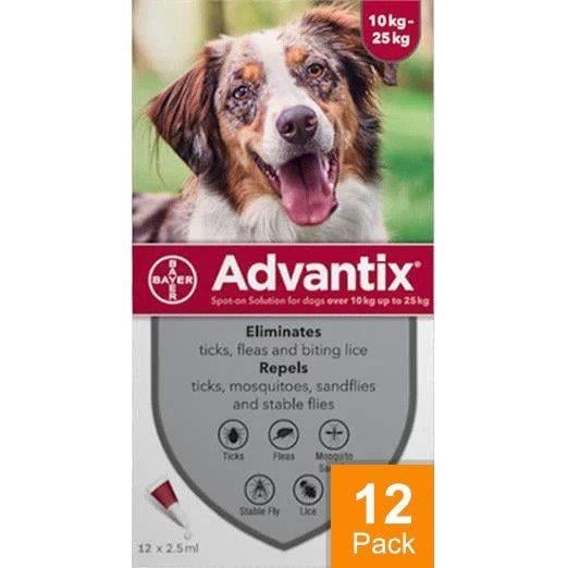 Advantix Dogs 22-55lbs (10-25kg) - 12 Pack