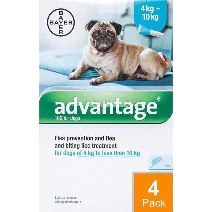 Advantage Aqua Dogs 8.8-22lbs (4-10kg) - 4 Pack