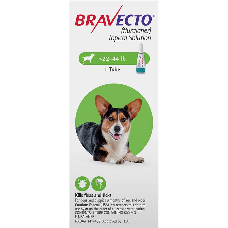 Bravecto Topical For Dogs 22-44 lbs (10-20 kg)