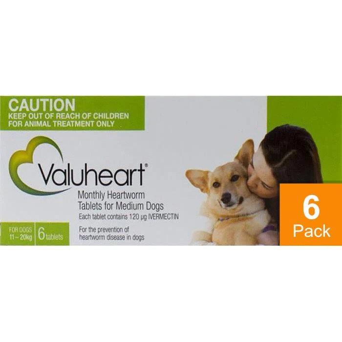 Valuheart Green Dogs 23-44lbs (10-20kg) - 6 Chewables