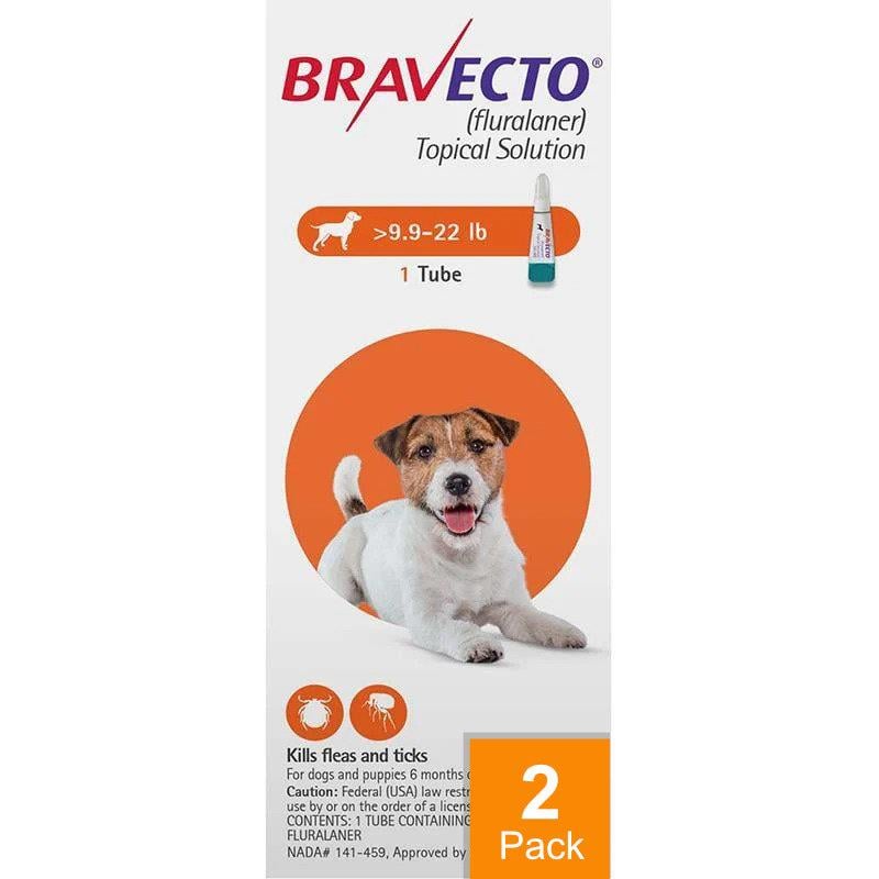 Bravecto Topical For Dogs 10-22 lbs (4.5-10 kg) - 2 Pack